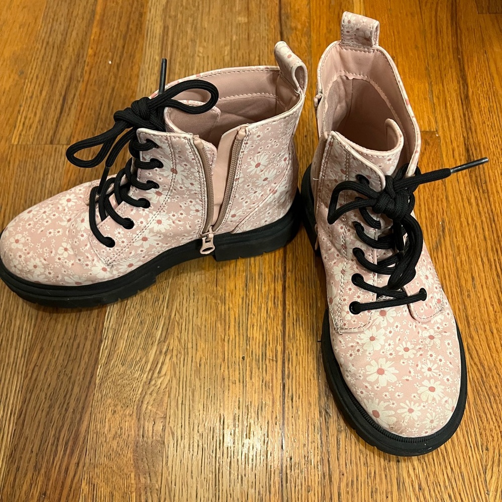 Art Class Pink Floral Kids Boots